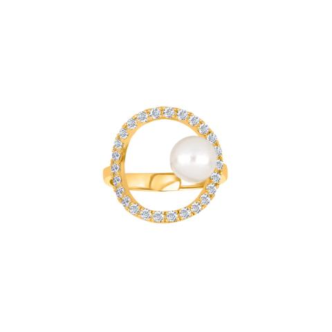 8 Karat Guld Ring Fra Nordahl Andersen Med Ferskvandsperle