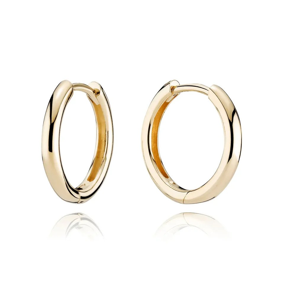 Bnh Knæk Creol 14 Karat Guld øreringe  22 Mm