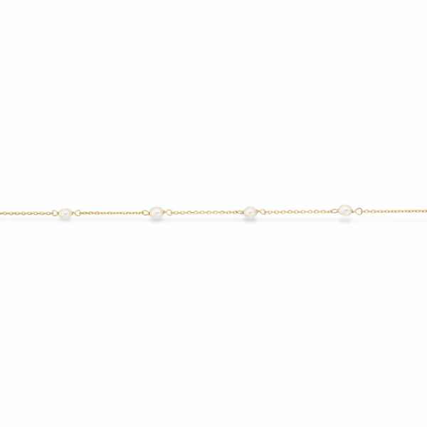 8 Karat Guld Armbånd Fra Scrouples Med Ferskvandsperler